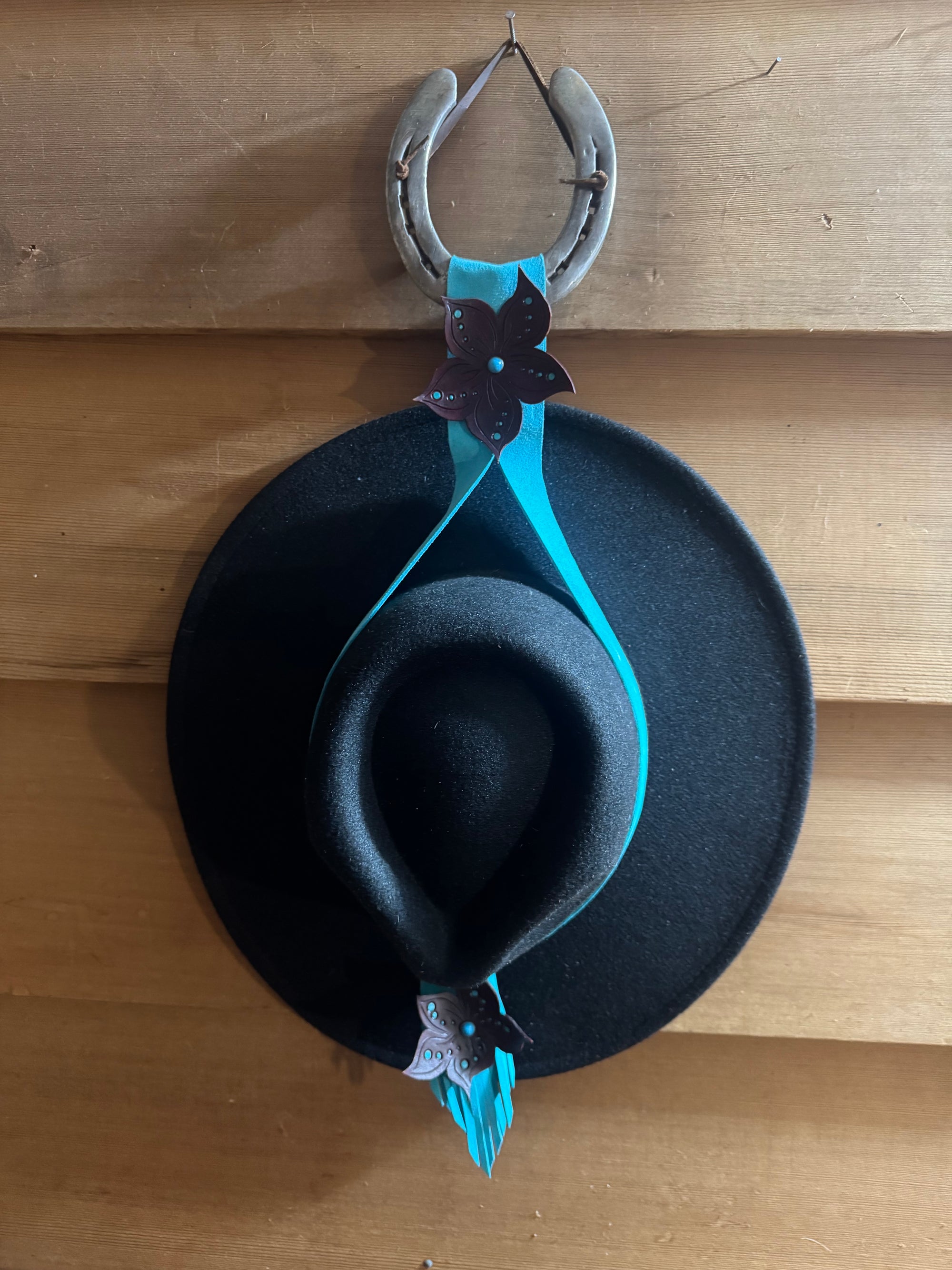 Burgundy Turquoise Hat Hanger