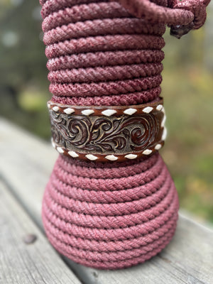 Burgundy BuckStitch Lariat