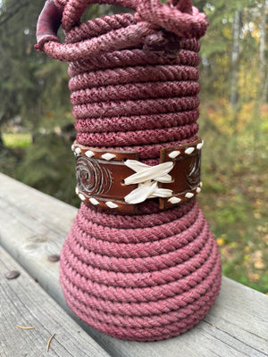 Burgundy BuckStitch Lariat