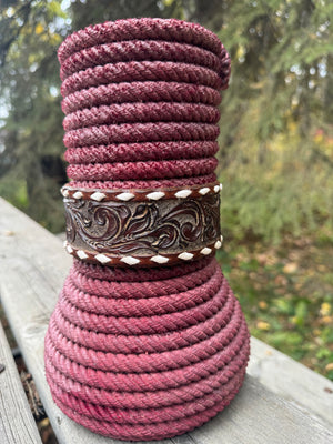 Burgundy BuckStitch Lariat