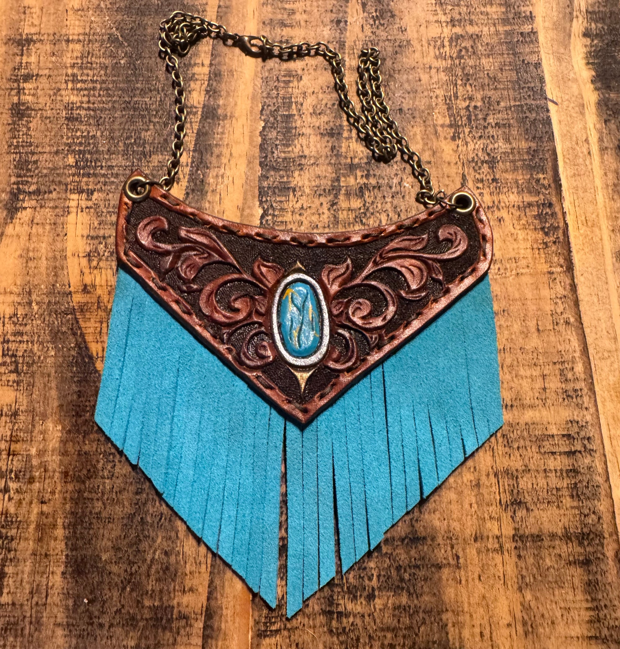 Double Turquoise Fringe