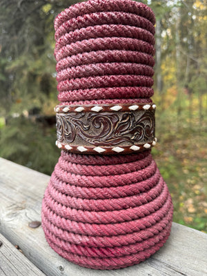 Burgundy BuckStitch Lariat