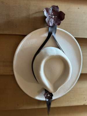 Leather Flower Hat Hanger