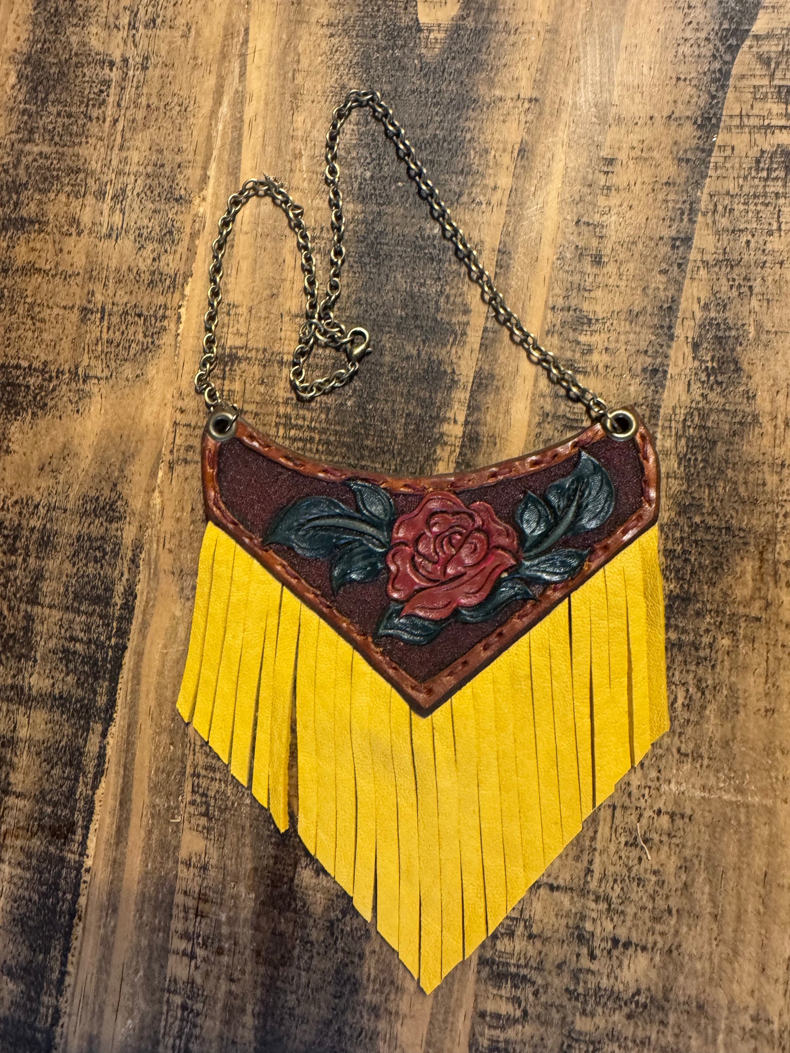 Rose Fringe Necklace
