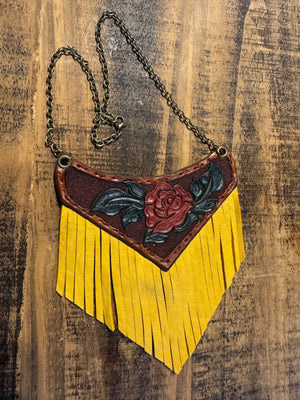 Rose Fringe Necklace