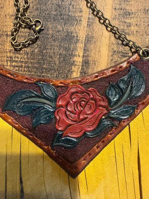 Rose Fringe Necklace
