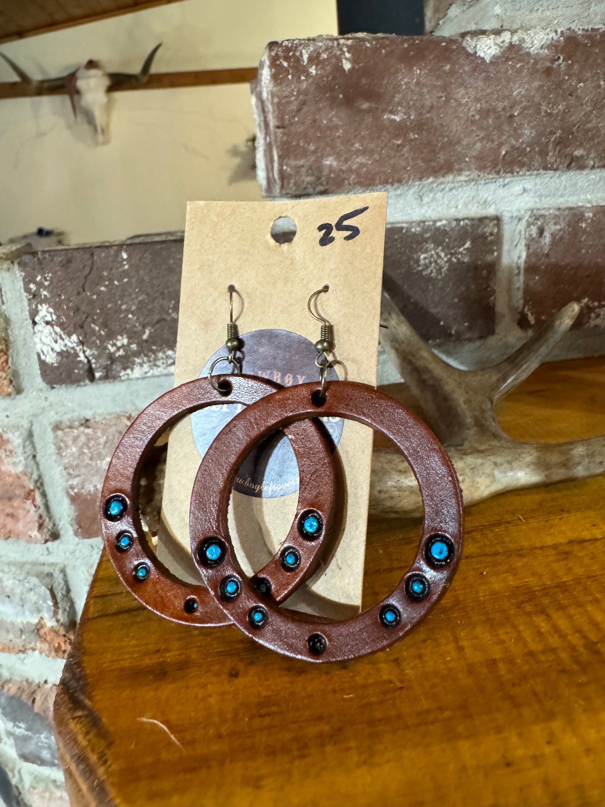 Circle Turquoise Earrings