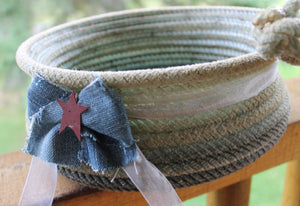 Denim Bow Bowl